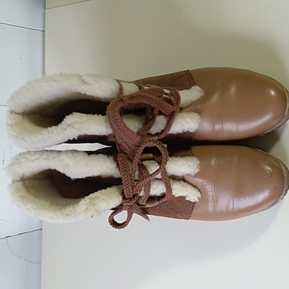 vintage pajar wedge booties with sherling lining - Picture 4 of 9